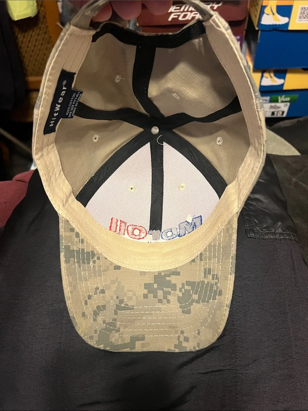 MOROIL TECHNOLOGIES DIGITAL CAMO ADJUSTABLE VELCRO STRAP LIKE NEW HAT